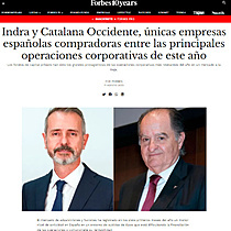 Indra y Catalana Occidente, nicas empresas espaolas compradoras entre las principales operaciones corporativas de este ao